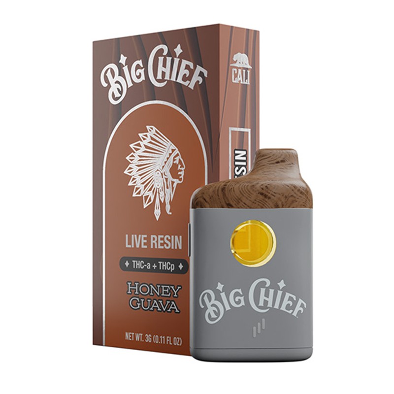 Big Chief Live Resin THC A Disposable Vape 3G Vapesourcing