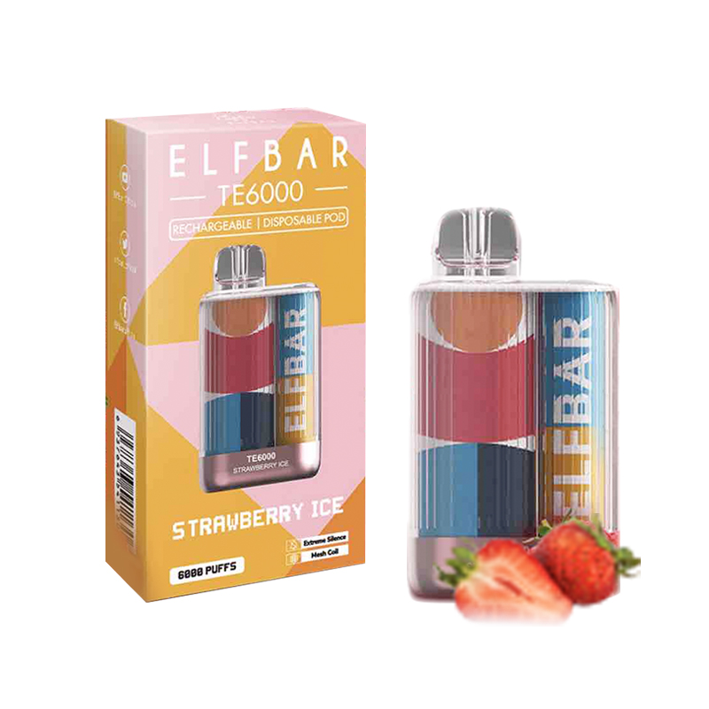 Strawberry Lce Elf Bar Te Disposable Vape Kit Vapesourcing