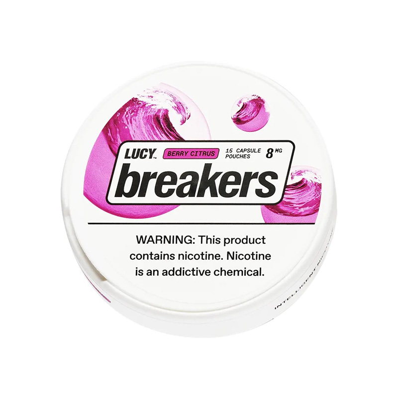 Lucy Breakers Berry Citrus Capsule Pouches 15 Pouches Can Vapesourcing