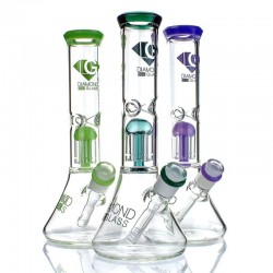 Diamond Glass DG-1002 Water Pipe - (Clear Mansion)