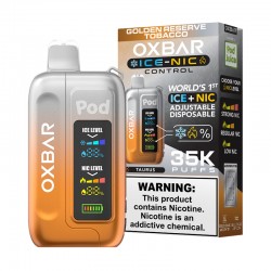 Gold Reserve Tobacco Pod Juice X OXBAR Ice-Nic Control 35K Disposable Vape