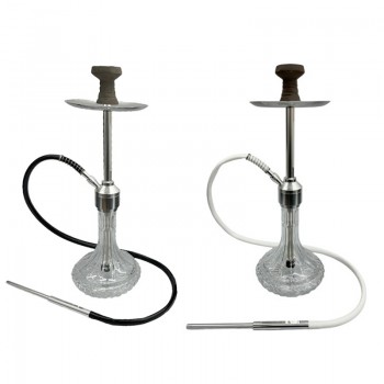 AL Malaki 24 Inch Stainless Steel Single Hose Hookah