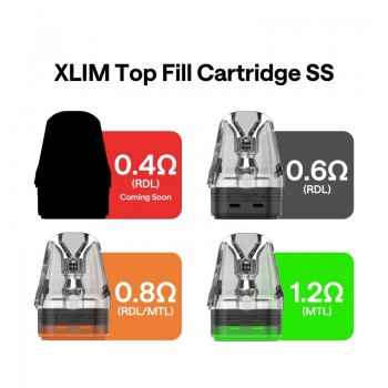 OXVA Xlim Top Fill SS Replacement Pod Cartridge (3pcs/pack)