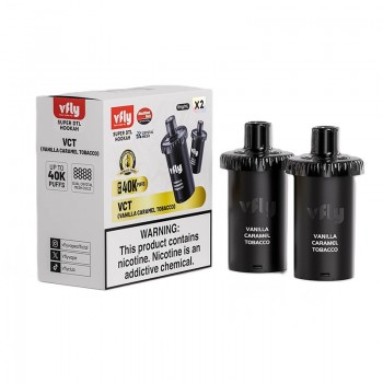 Vanilla Caramel Tobacco VFLY Super DTL 40K Disposable Pod 18ml 0.6% (2pcs/pack)