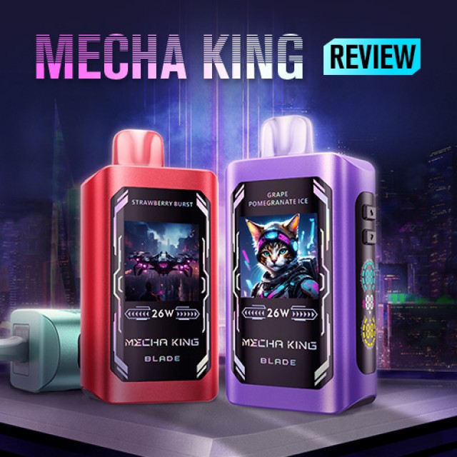 Mecha King Blade 25K Review: First Dual Screen Disposable Vape