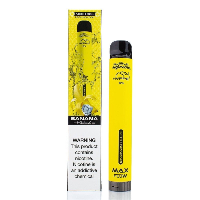 hyppe max flow mesh disposable vape banana freeze