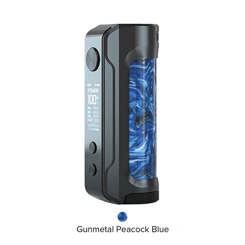 obs engine 100w box mod gunmetal peacock blue