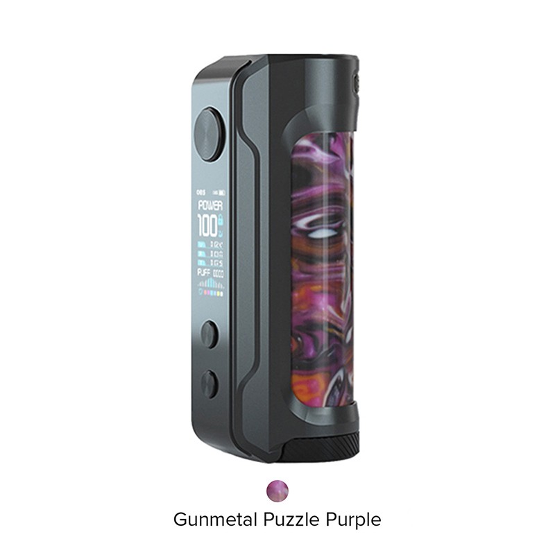 obs engine 100w box mod gunmetal puzzle purple