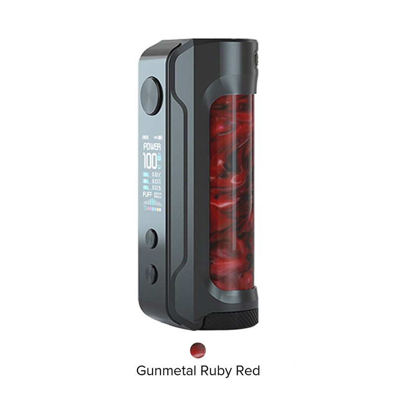 obs engine 100w box mod gunmetal ruby red