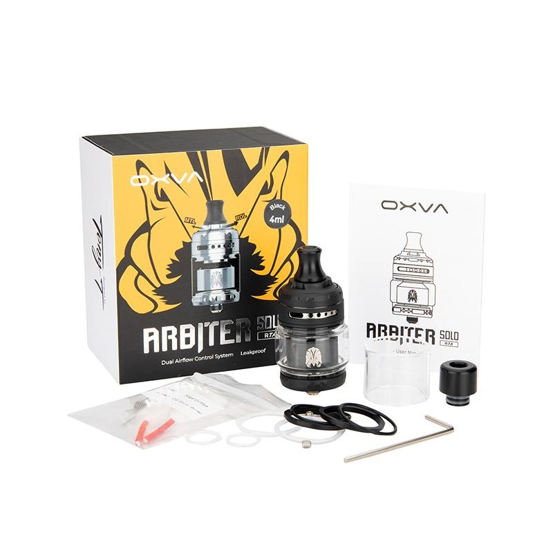 oxva arbiter solo rta atomizer package contents