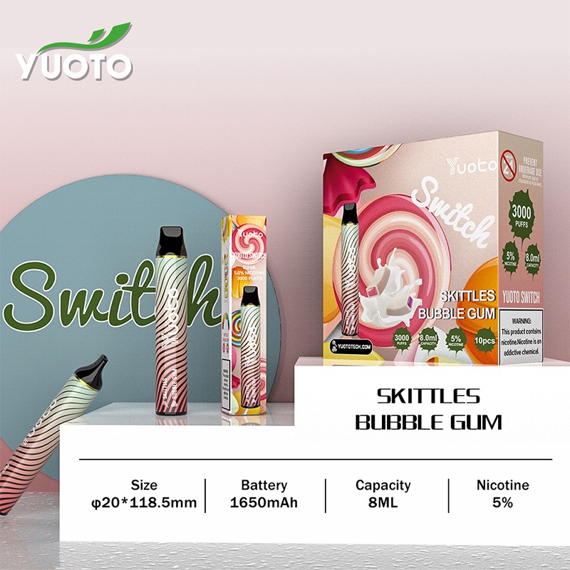 Yuoto Switch Disposable Skittles & Bubble Gum