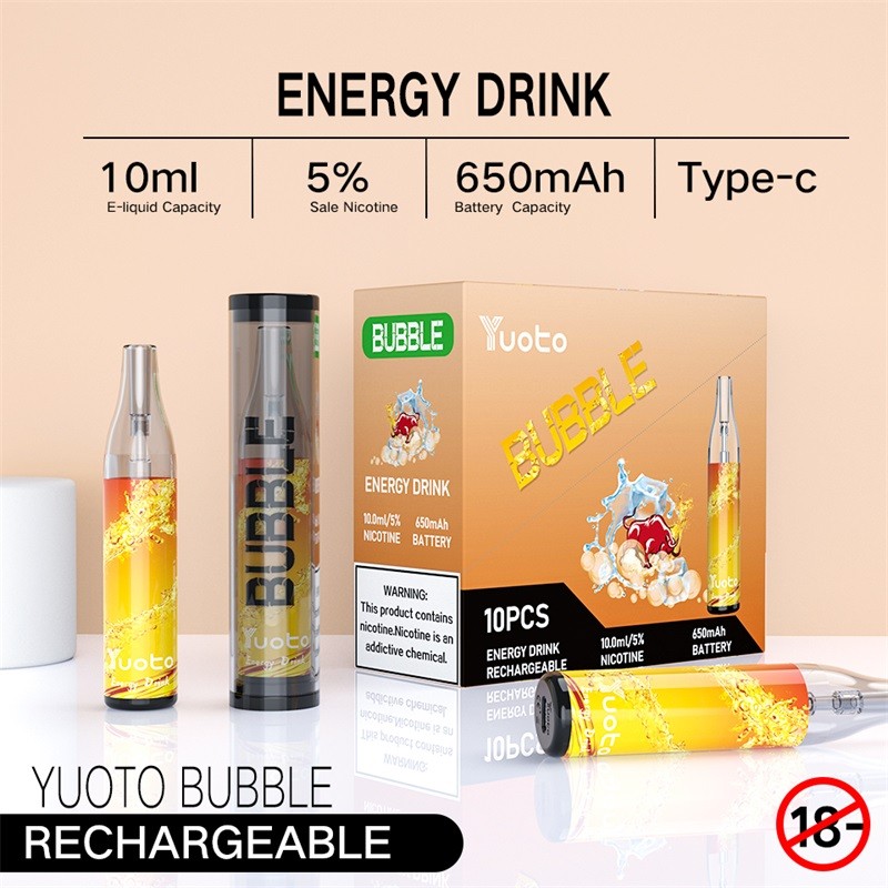 Yuoto Bubble Disposable Vape Kit 10ml 650mAh Energy Drink