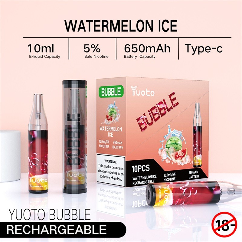 Yuoto Bubble Disposable Vape Kit 10ml 650mAh Watermelon Ice