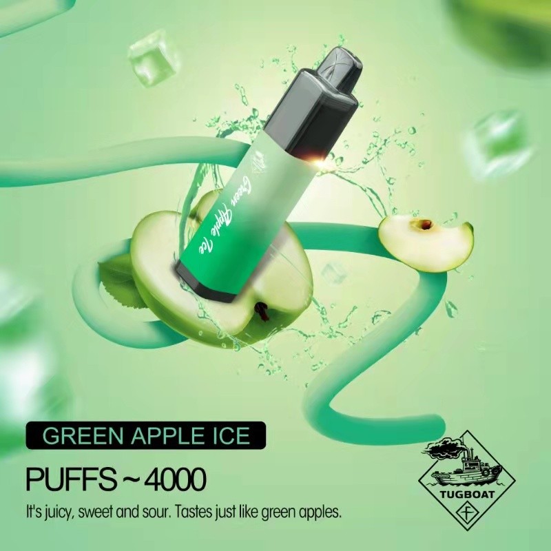 TUGBOAT 4000 green apple ice