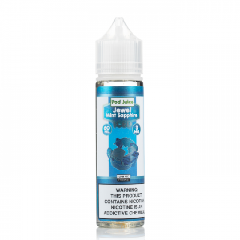 Pod Juice Jewel Mint Sapphire Ice E-juice 60ml bottle