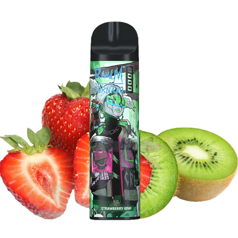strawberry kiwi R and M Tornado 8000 Rechargeable Disposable Kit