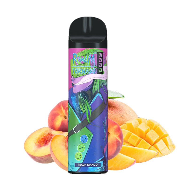 peach mango R and M Tornado 8000 Rechargeable Disposable Kit