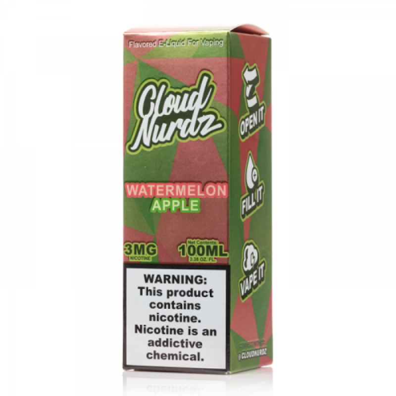 Cloud Nurdz Watermelon Apple E-juice 100ml box