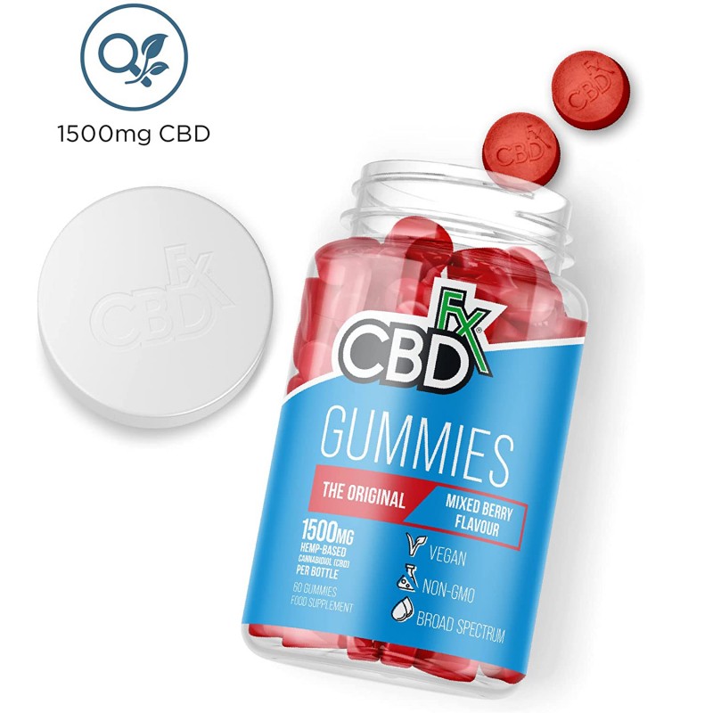CBDfx CBD Gummies With Original Mixed Berry 1500mg