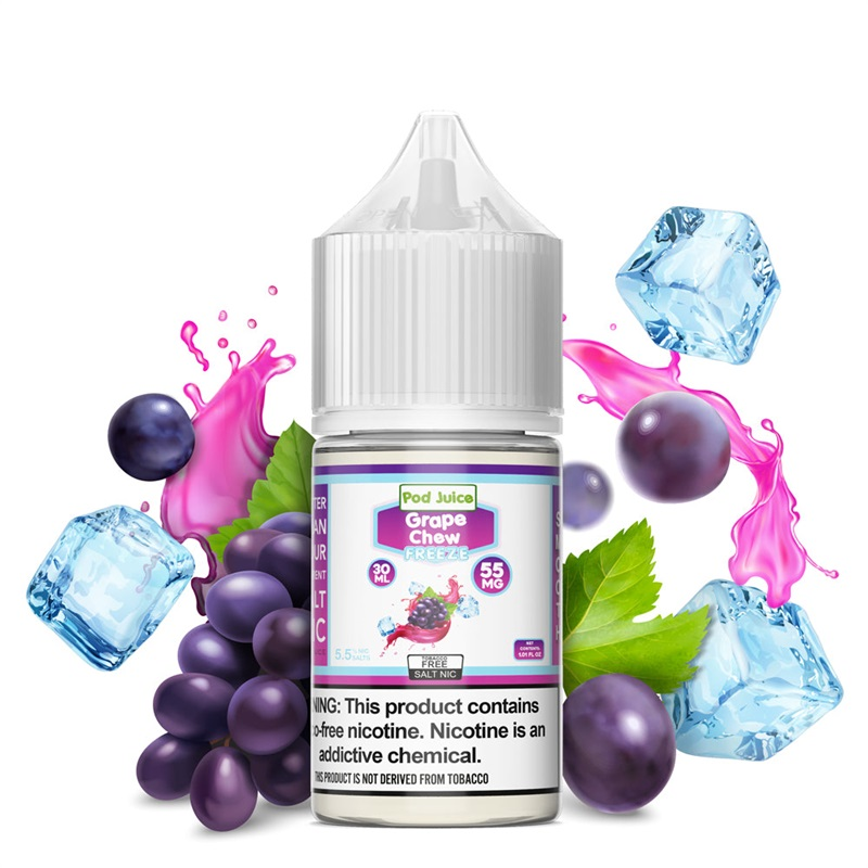 Pod Juice Salts Series Grape Chew Freeze E-juice 30ml