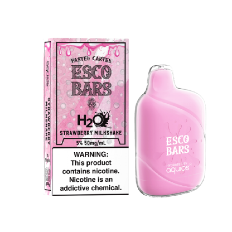 Esco Bars Aquios Mesh Disposable Vape Kit 6000 Puffs 15ml-Strawberry Milkshake