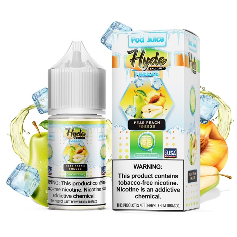 Pod Juice X Hyde TFN Salt Pear Peach Freeze E-juice 30ml