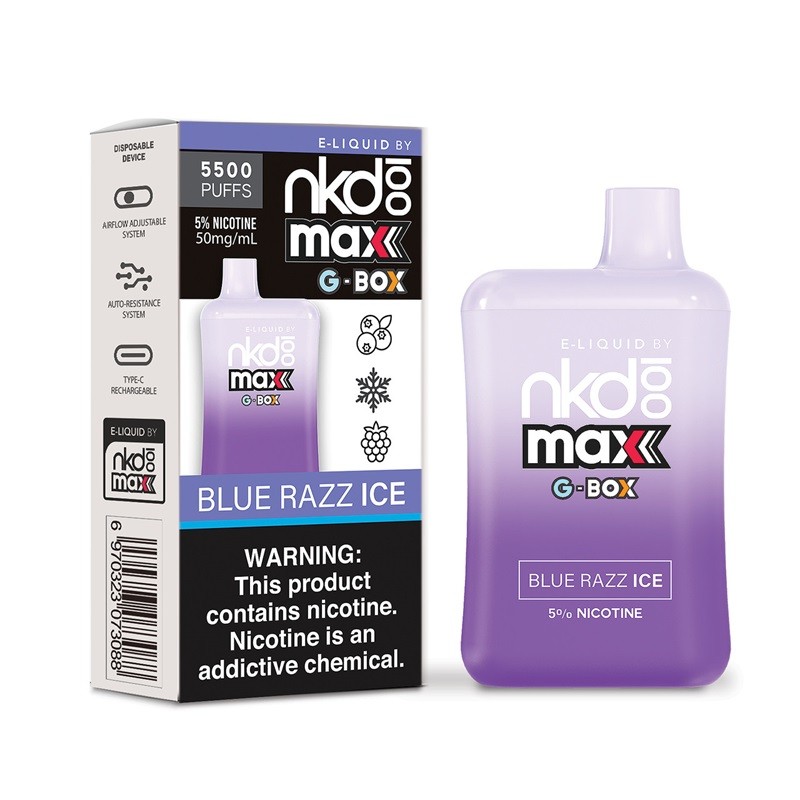 Blue Razz ice Naked 100 Max GBOX