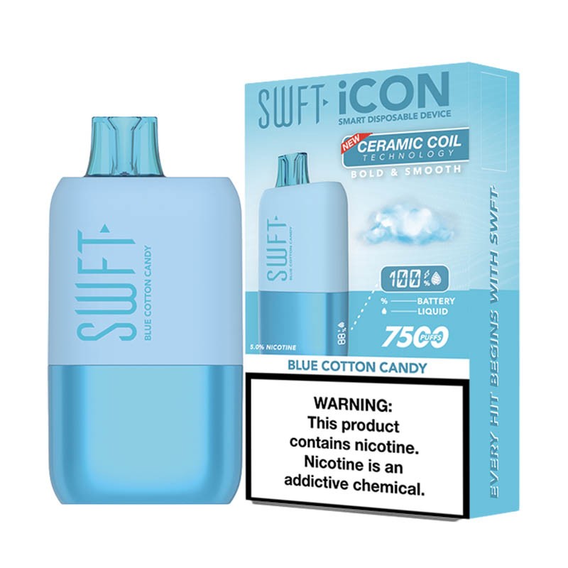 Blue Cotton Candy SWFT Icon 7500 Disposable Vape Kit