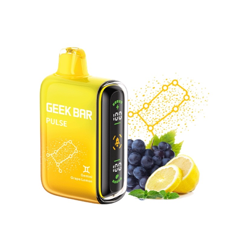 Gemini Grape Lemon Geek Bar Pulse 15000
