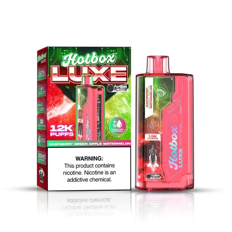 raspberry green apple watermelon Hotbox Luxe 12K