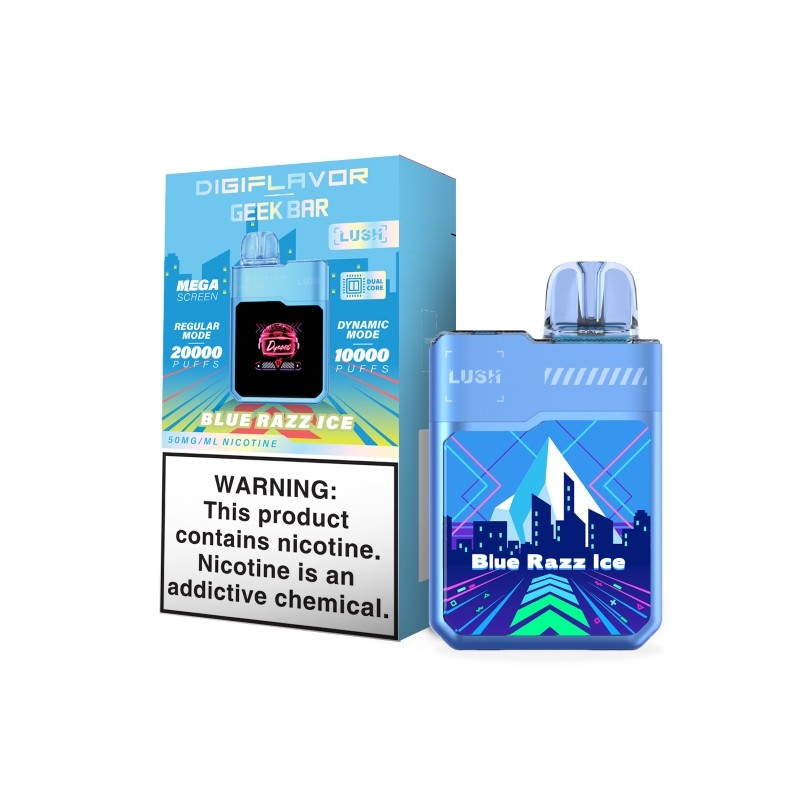 blue razz ice Geek Bar Digiflavor Lush 20K
