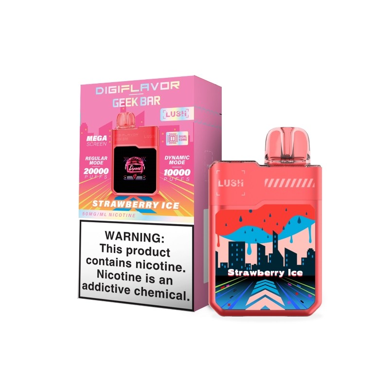 strawberry ice Geek Bar Digiflavor Lush 20K