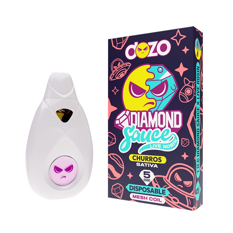 Dozo Diamond Sauce Live Rosin THCA Disposable Vape Kit 5G | Vapesourcing