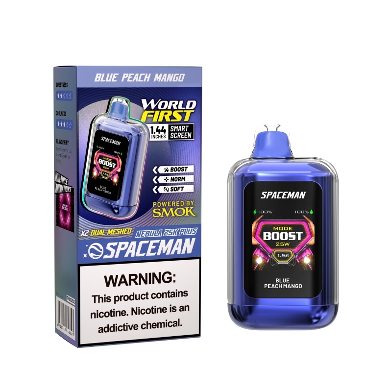 blue peach mango (10-PACK) Spaceman Nebula 25K Plus