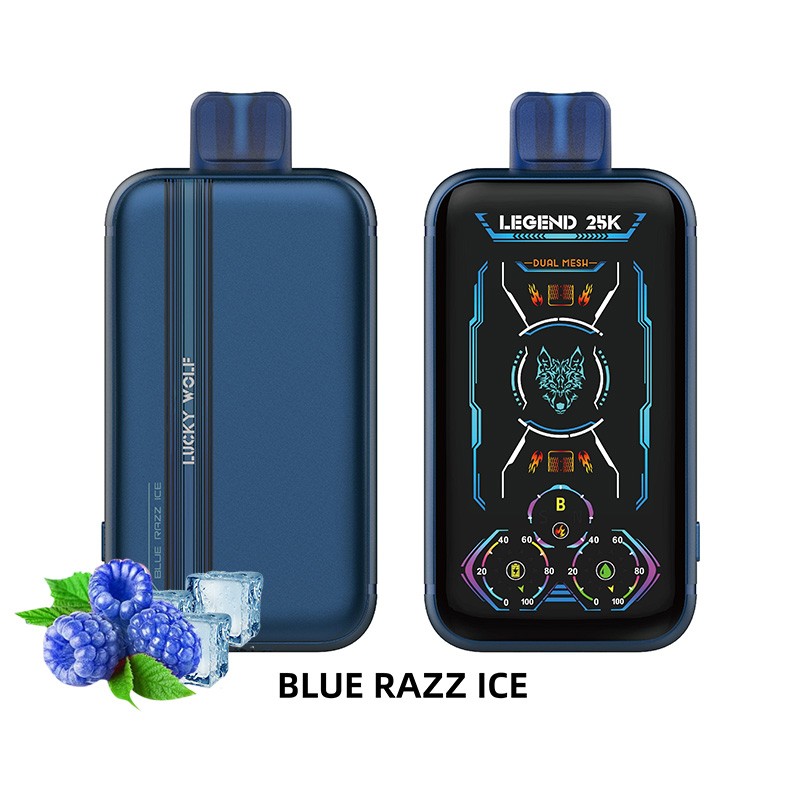 blue razz ice (10-PACK) SnowWolf Lucky Wolf Legend 25K