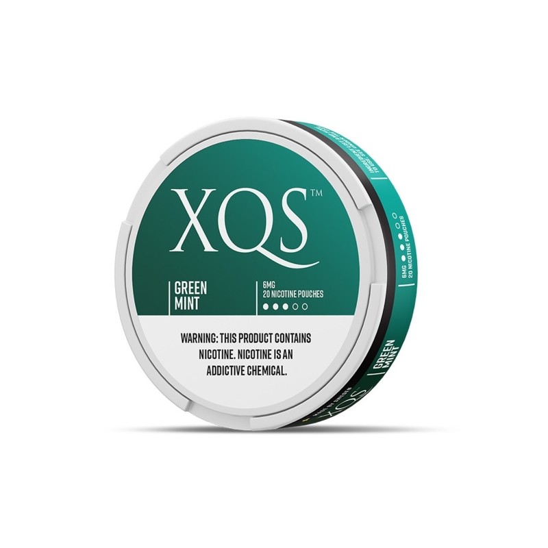 XQS Slim Format Green Mint Nicotine Salt Pouches