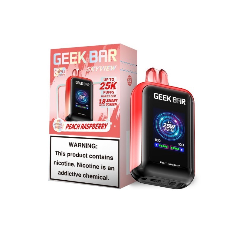 peach raspberry Geek Bar Skyview