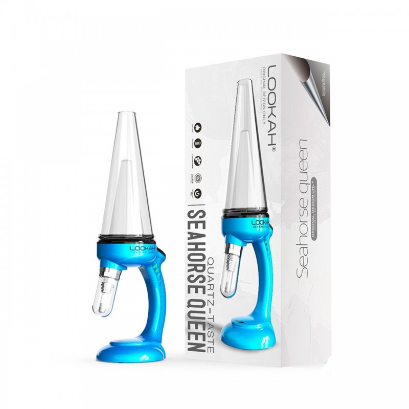 blue Lookah Seahorse Queen Electric Nectar Collector