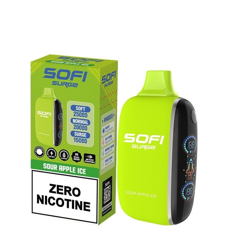 sour apple ice Sofi Surge Zero Nicotine 25000