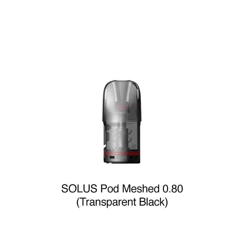 0.8ohm (Transparent Black) SMOK Solus Pod Meshed Pod Cartridge