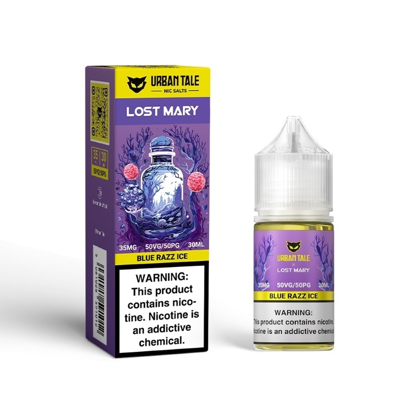 Blue Razz Ice Urban Tale X Lost Mary Nic Salts E-juice