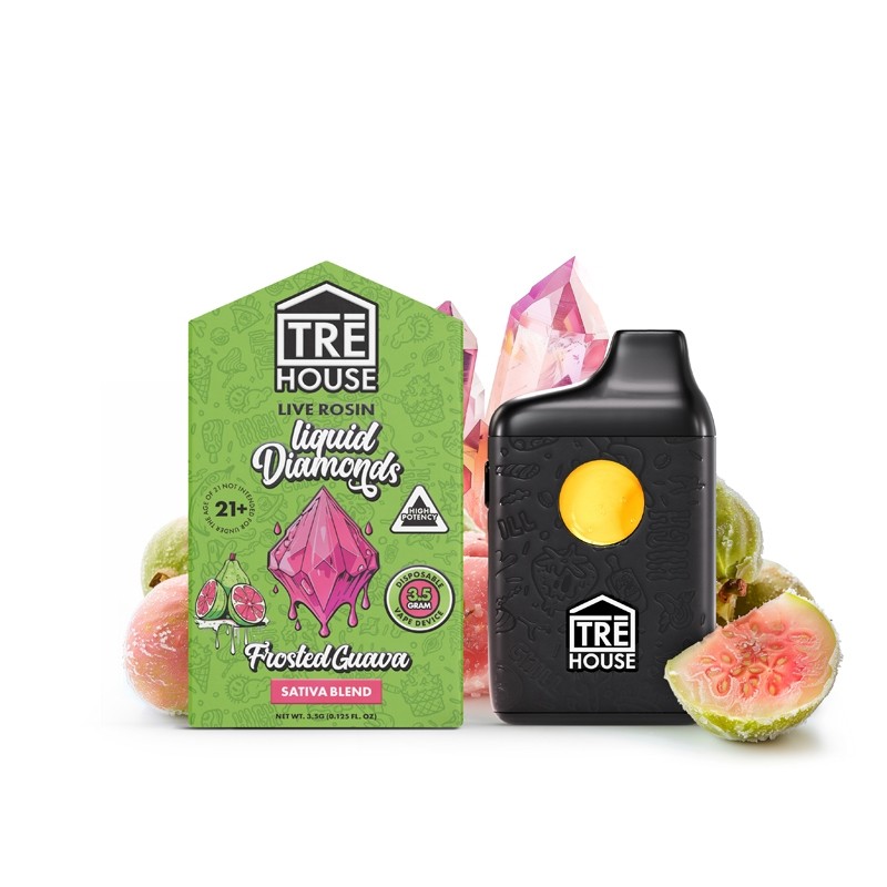 frosted guava Tre House Live Rosin Liquid Diamond