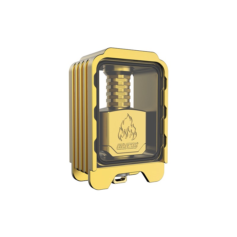 gold Thunderhead Creations Blaze Bridge Dual Glasses Sliding Boro Tank