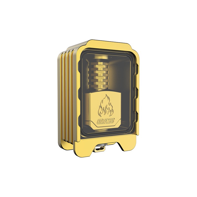 gold Thunderhead Creations Blaze Bridge Single Glass Sliding Boro Tank