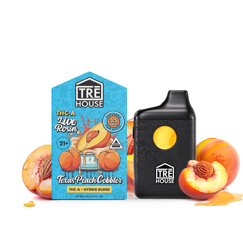 peach cobbler Tre House Live Rosin THC-A