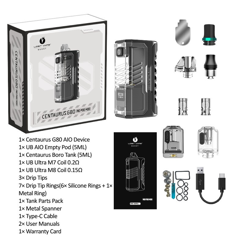 Lost Vape Centaurus G80 AIO full pack