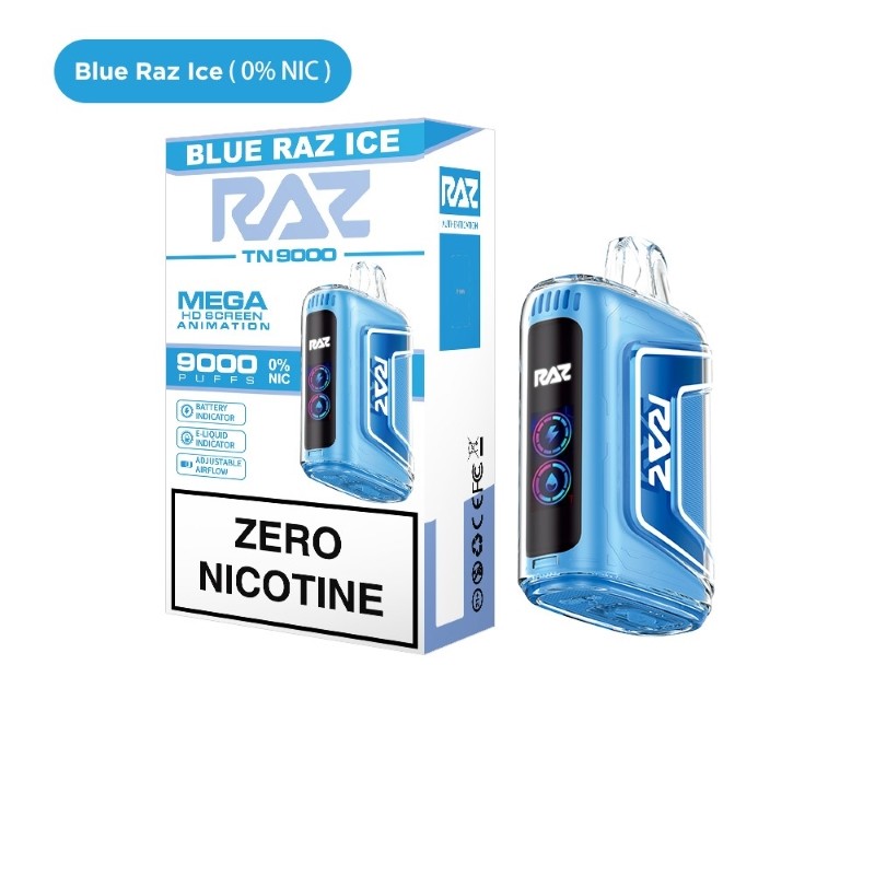 blue raz ice RAZ TN9000 Nicotine Free