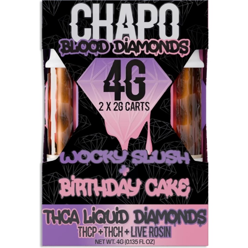 wocky slush/birthday cake Chapo Extrax Blood Diamonds THC-A Cartridge