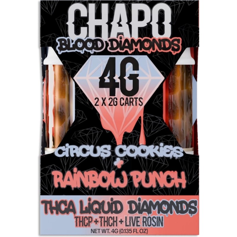 circus cookies/rainbow punch Chapo Extrax Blood Diamonds THC-A Cartridge