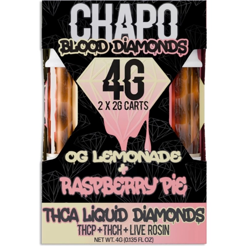 og lemonade/raspberry pie Chapo Extrax Blood Diamonds THC-A Cartridge